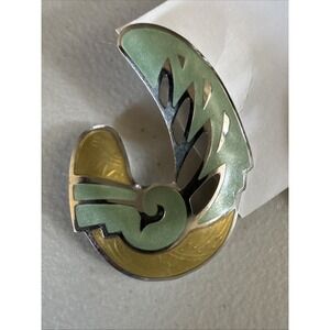 VTG Edgar Berebi Women's Earrings Pierced blue Dangle  Enamel Style